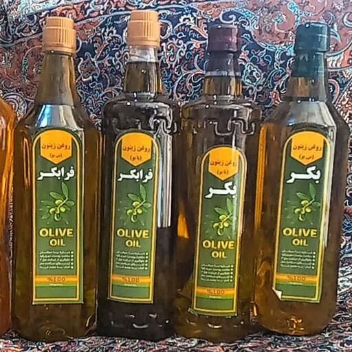 روغن زیتون خالص خوراکی فرابکر با بو و بی بو خالص طبیعی یک لیتری